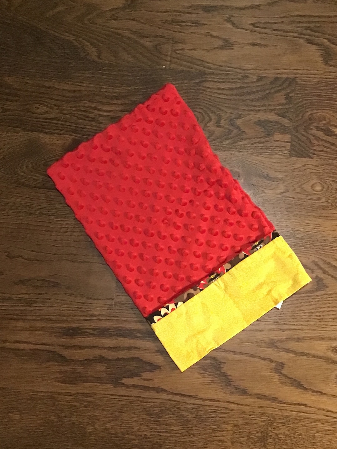 Minky BUBBLE Red Fabric Travel Size Pillowcase TURKEY Fits Etsy