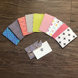 Mini Envelopes Assorted and Random Patterns (Set of 10), 2-3/4" X 4" for Gift Cards/Gratuity/Business Cards/Thank you notes