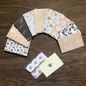 Bee/Floral/Lemon/Desert Blossoms/Watercolors/Flamingo Mini Envelopes (Set of 10) 2-3/4&quot; X 4&quot; Gift Card/Gratuity/Business Card/Thank you