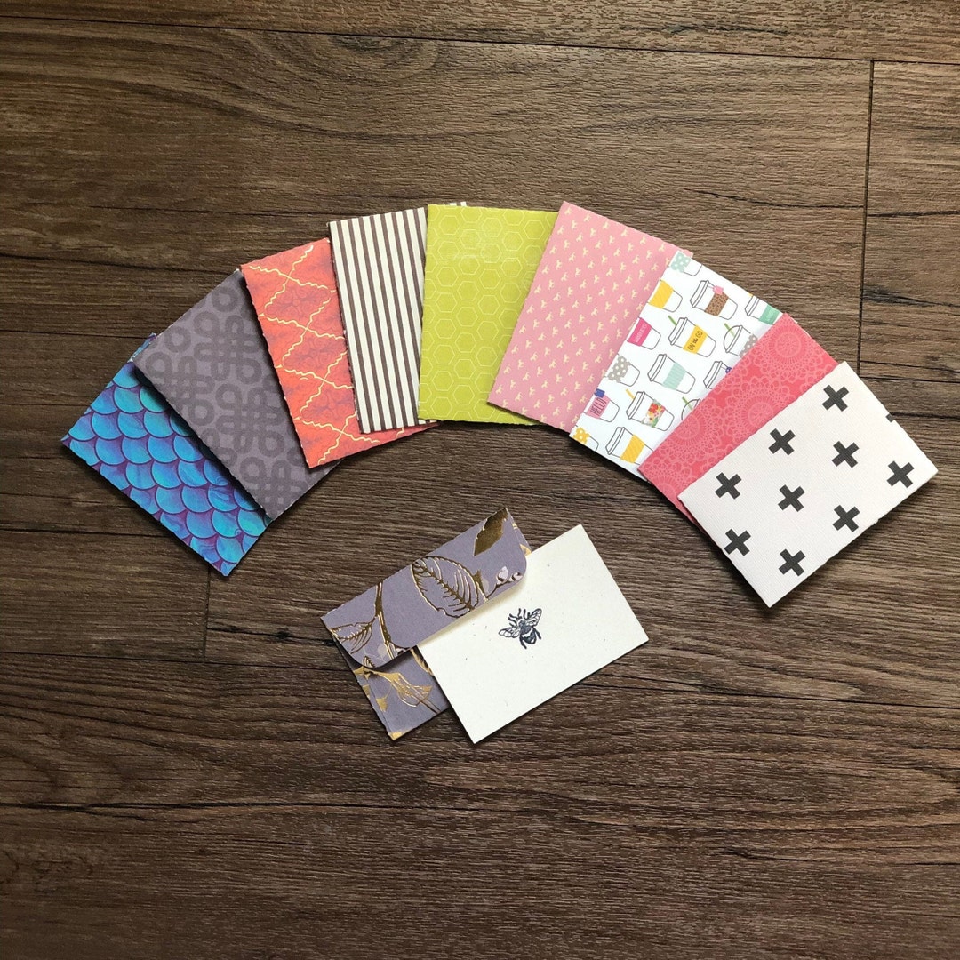 Mini Envelopes Assorted and Random Patterns (set of 10), 2-3/4" X 4 ...