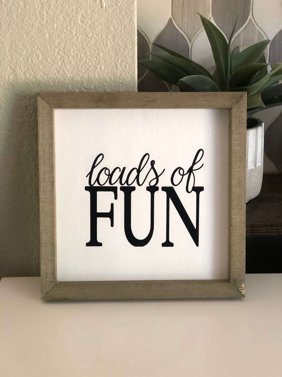 Laundry Framed Wall Decor/wall Art 10x10 Loads of Fun Etsy Canada