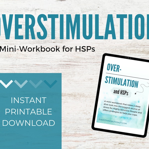 Coping with Overstimulation | Highly Sensitive Person | Mini Workbook | Digital Download