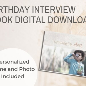 Birthday Interview Book | Birthday Book | Childhood Keepsake | Childhood Memory Book | Baby Book | Gift for New Parents | Baby Gift