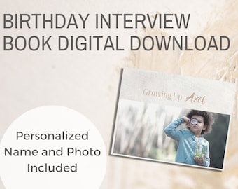 Birthday Interview Book | Birthday Book | Childhood Keepsake | Childhood Memory Book | Baby Book | Gift for New Parents | Baby Gift
