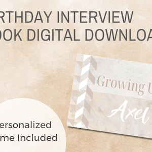 Children&#39;s Yearly Interview Book | Birthday Interview Book | Childhood Memory Book | Keepsake Book | Baby Gift | Gift for New Parents