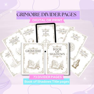 Grimoire Divider Pages • Book of Shadows Title Pages (Digital Download)