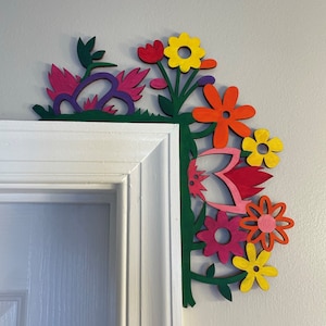 Hand Painted Door Corners - Flowers