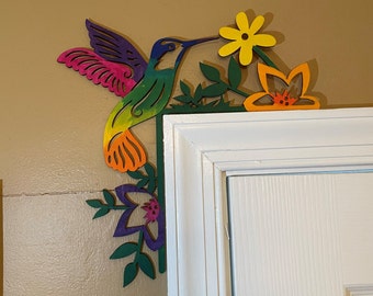 Hand Painted Door Corners - Hummingbird