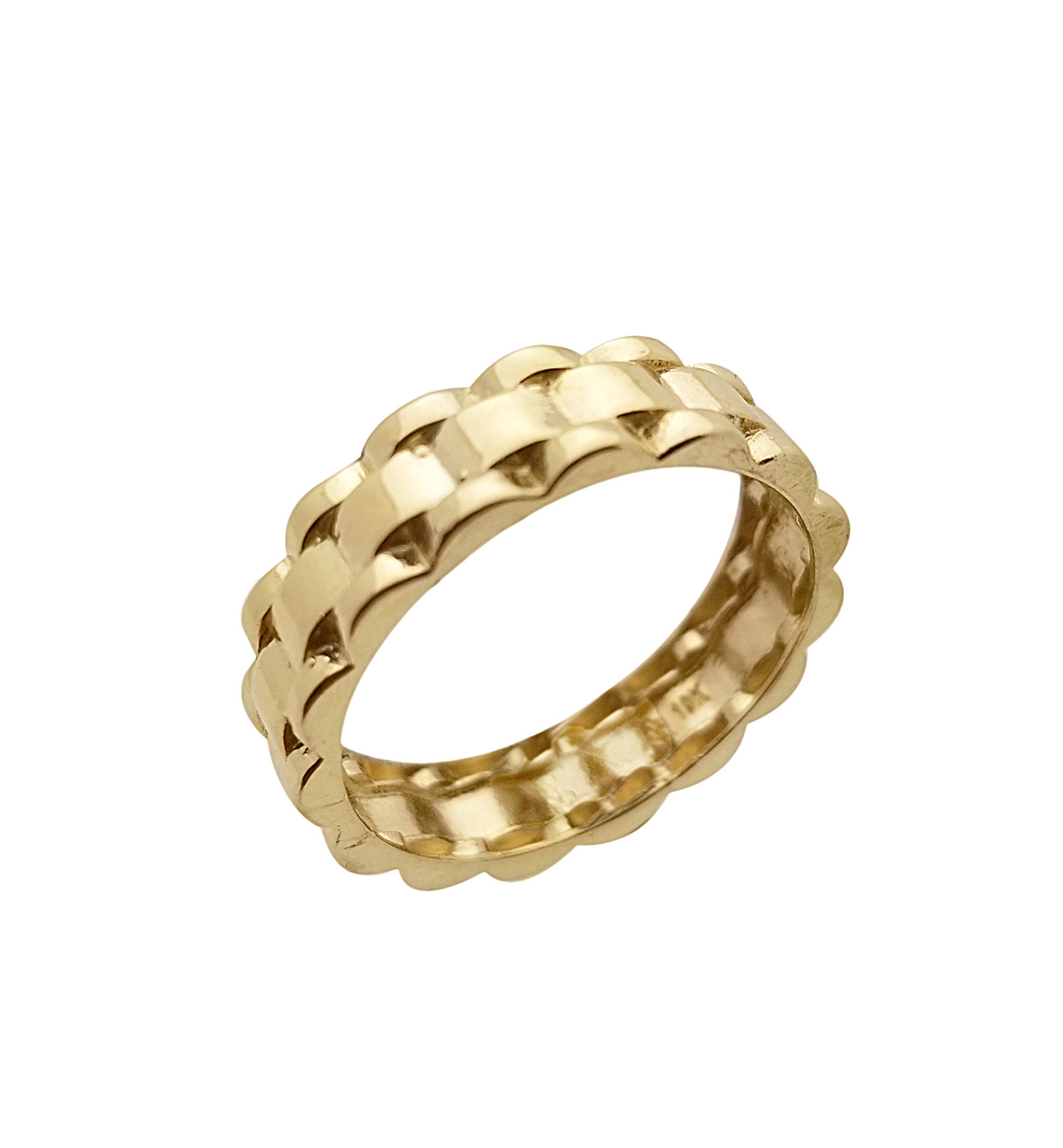 Yellow and White Gold 'Rolex' Wedding Ring – Decorus Fine Jewellery