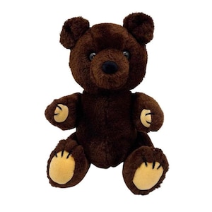 Vintage Dakin 12" Fully-Jointed Dark Brown Teddy Bear Plush Stuffed Animal 1981