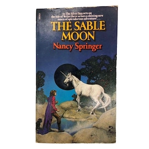 Vintage THE SABLE MOON Nancy Springer Sci-Fi Fantasy Book 1st Pocket Books Miękka oprawa 1981