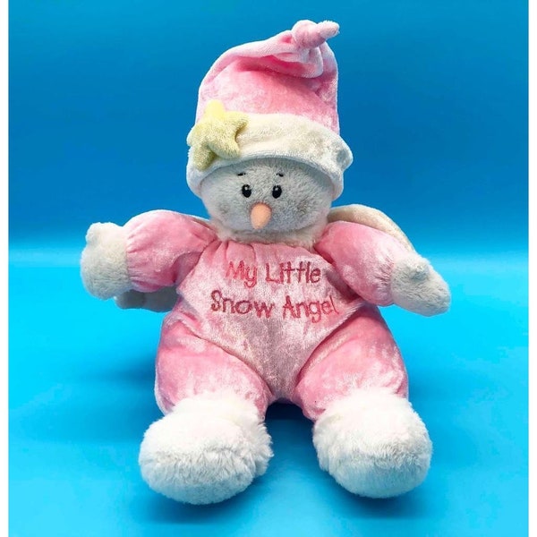 Baby Gund 9" My LITTLE SNOW ANGEL Plush Rattle Shiny Pink Snowgirl Lovey 88152