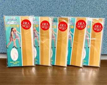 Vintage, New/Sealed Patterns Brand 5 2-Packs (10 Total) Ankle Stockings Hosiery Size S-L Beige Made in Taiwan