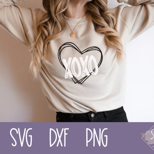 Knuffels en kusjes gesneden bestand voor shirts en home decor / Valentijnsdag gesneden bestand / XOXO SVG bestand voor Cricut ontwerp ruimte / XOXO knuffels en kussen