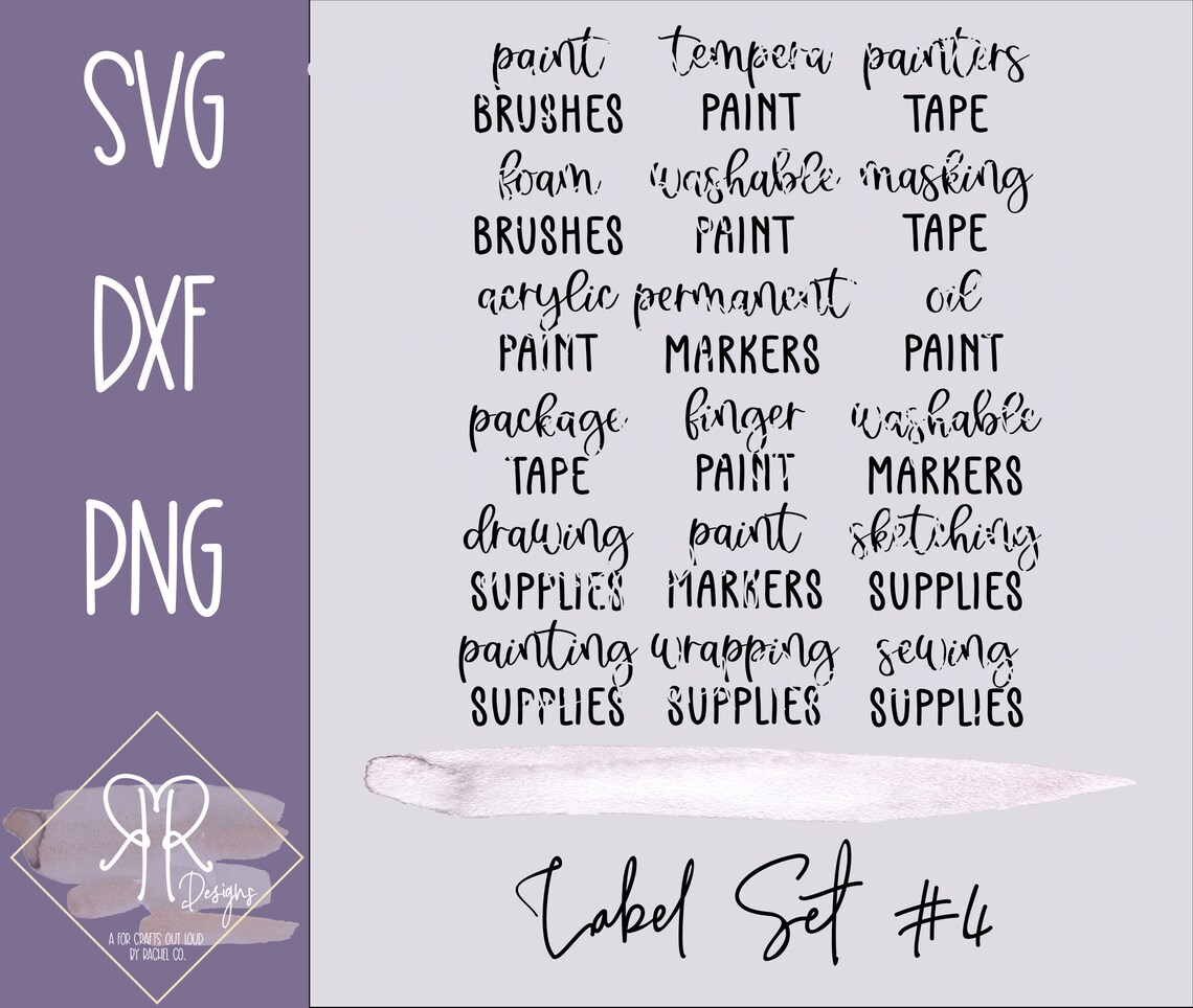 Craft Room Labels SVG / Art Supply SVG Labels / Play Room Etsy