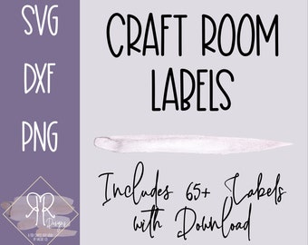 Elegant Farmhouse Font Craft Room Labels SVG / Art Supply SVG Labels / Play Room Organization / Craft Room Storage SVG / Art Supplies Labels