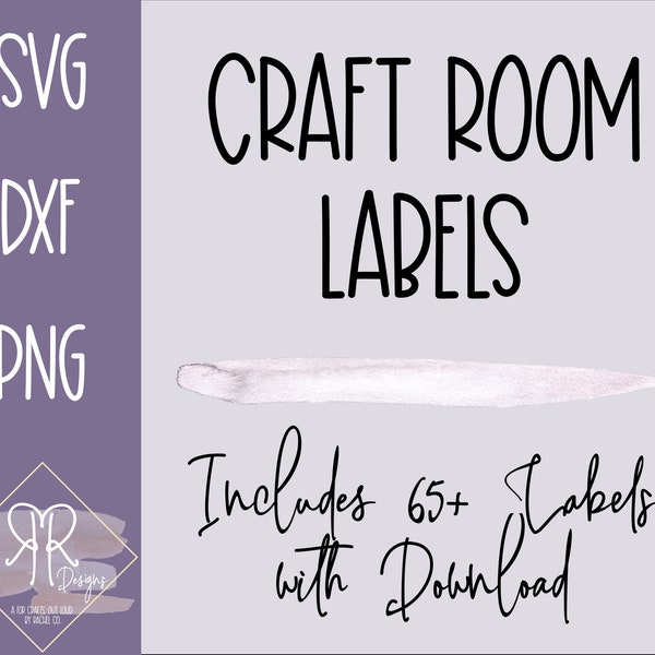 Elegant Farmhouse Font Craft Room Labels SVG / Art Supply SVG Labels / Play Room Organization / Craft Room Storage SVG / Art Supplies Labels