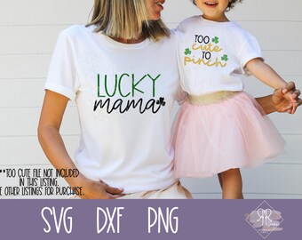 Lucky Mama SVG Datei für Cricut Design Space / Lucky Mama Plotterdatei für Shirts und Wohndekor / St. Patrick's Day Plotterdatei