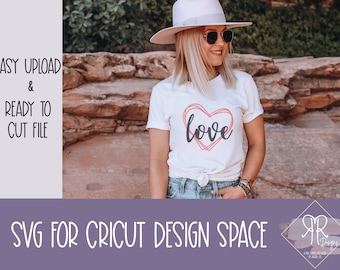 Love SVG / Love with Hearts cut file for Cricut Design Space / Valentine Day cut file / Love SVG for Cricut / Mom Life / For Mom