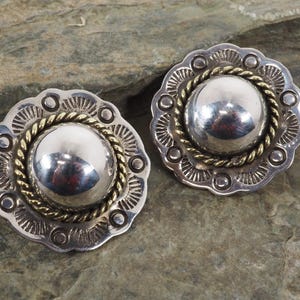 Vintage Made in Mexico Sterling Silver Stamped Earrings