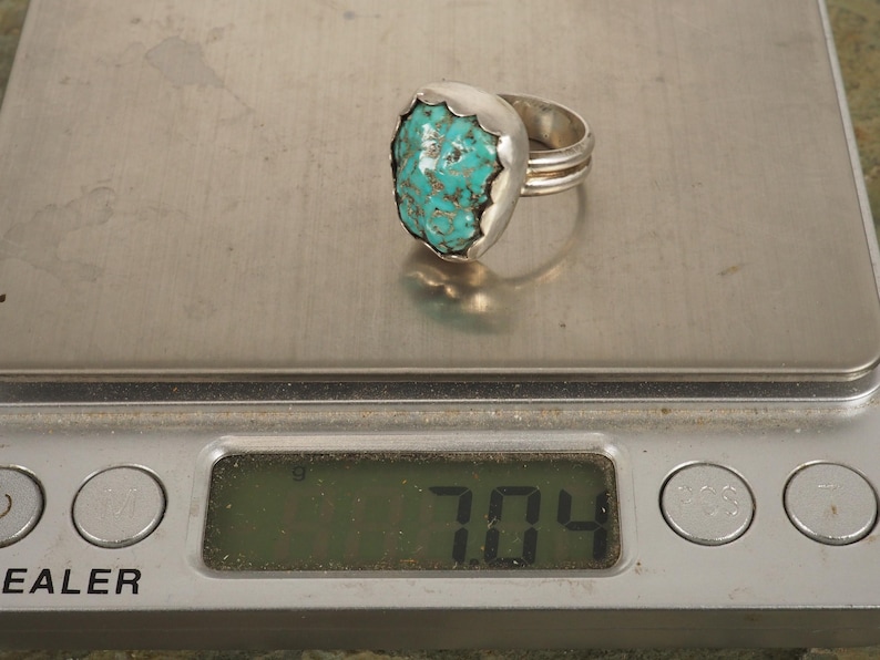 Vintage Native American Sterling Silver and Turquoise Ring Size 6 - Etsy