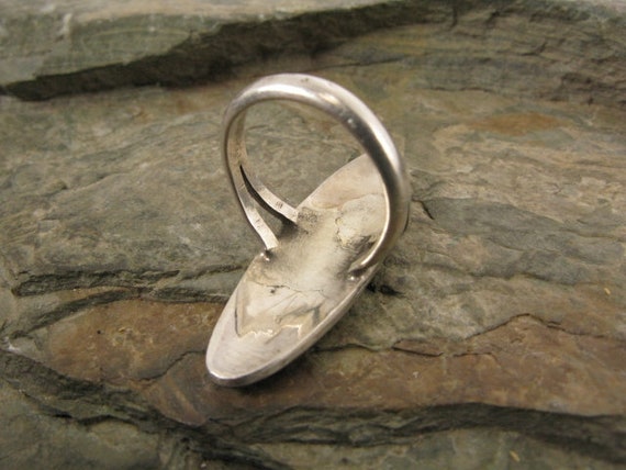 Vintage Hopi Overlay Sterling Silver Ring Size 6 … - image 2