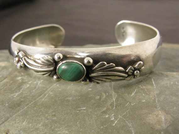 Vintage Carol Felley Sterling Silver and Malachit… - image 6