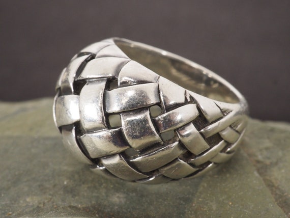 James Avery Sterling Silver Basket Weave Dome Ring Size 6.5 Retired Etsy Canada