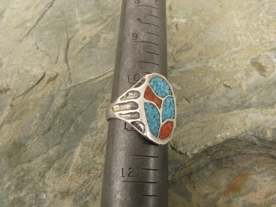 Vintage Native American Sterling Silver Turquoise… - image 5