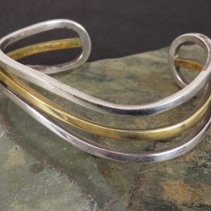 Wavy Sterling Silver Vintage Cuff - Etsy