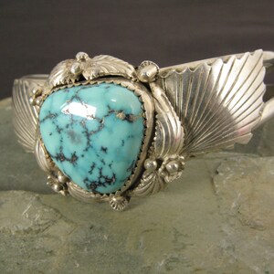 Thick And Heavy!! Vintage Navajo Native American Jewelry jewelry Dry Creek Turquoise Sterling Silver Bracelet Thick And Heavy!! Vintage Navajo Native American Jewelry jewelry Dry Creek Turquoise Sterling Silver Bracelet