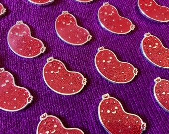 Cute salami glitter enamel pin