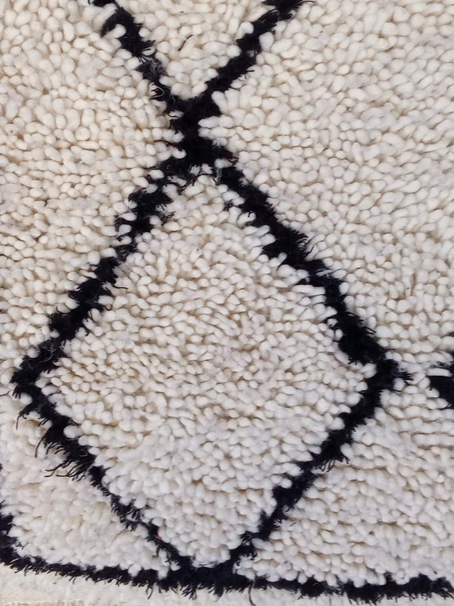 Set of 2 moroccan rugs. Black and white rugs made in Morocco. Etsy