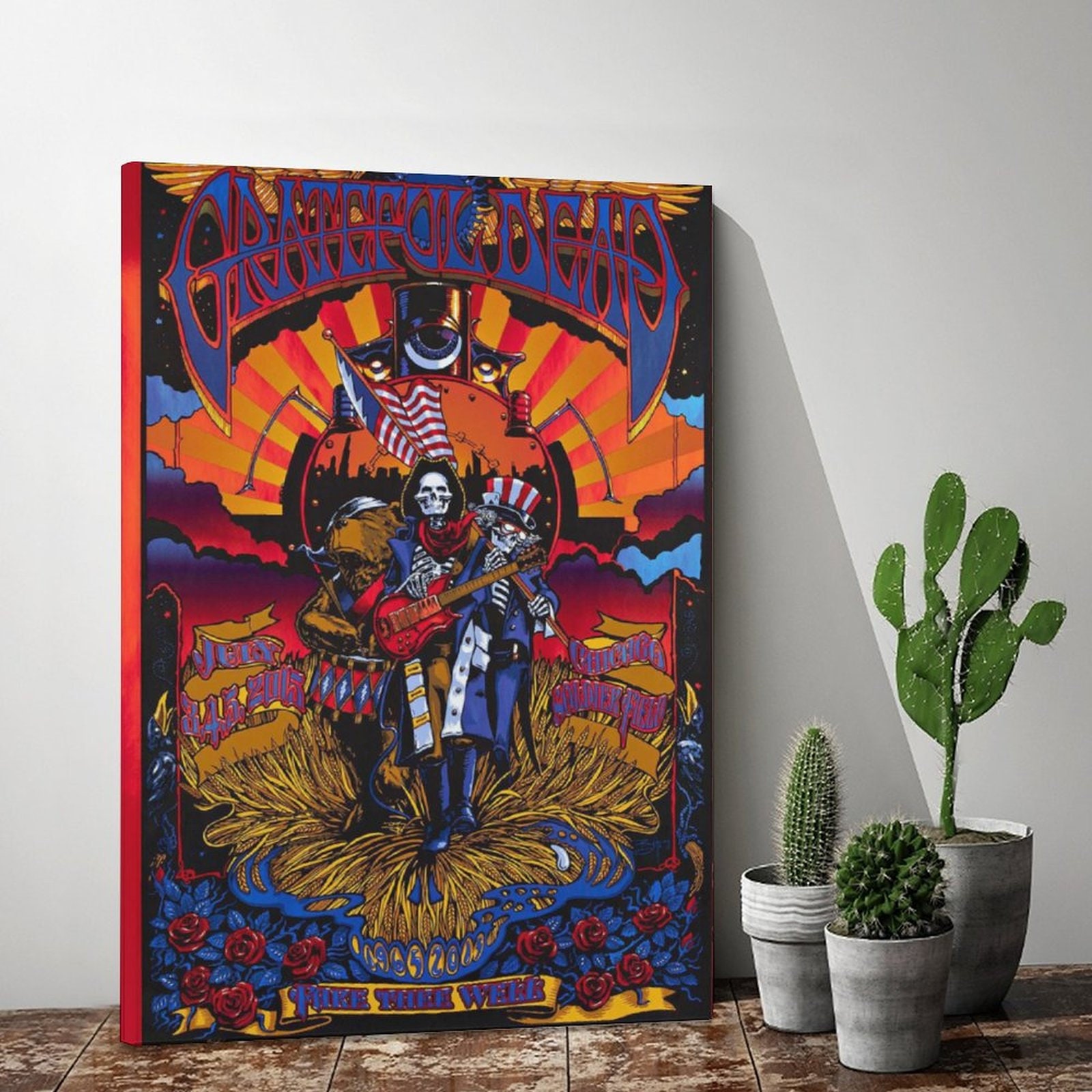 Grateful Dead Poster Vintage Poster Music Poster Canvas Art Etsy