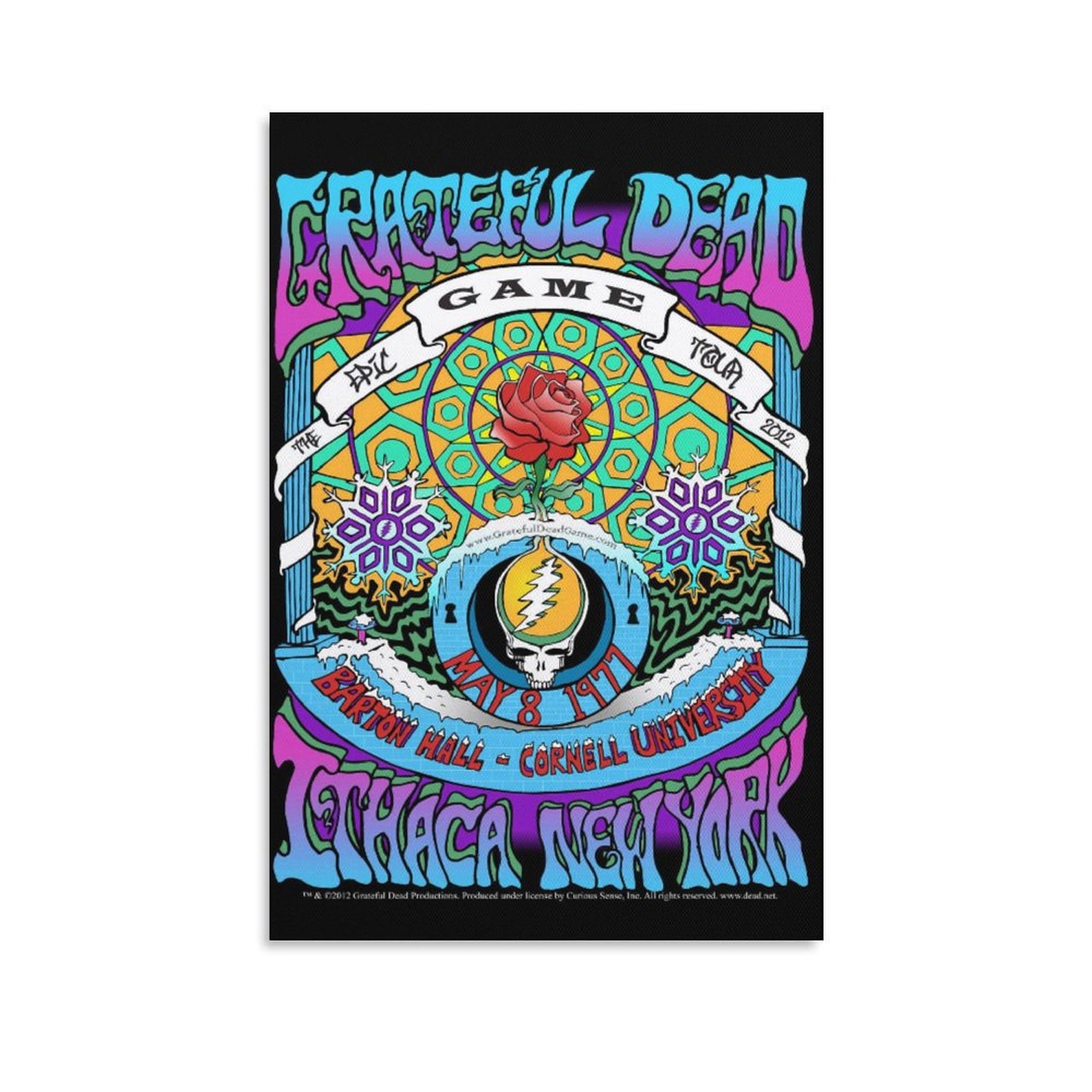 Grateful Dead Poster Vintage Poster Music Poster Canvas Art Etsy