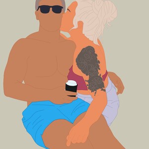 Retrato de casal sem rosto personalizado: desenho animado personalizado (arquivo digital) imagem 6