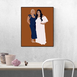 家族や友人の顔のない肖像画、デジタルファイル、家族の肖像、友人の肖像、カスタムイラスト、顔のない肖像画