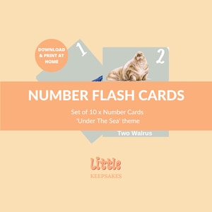 Printable Number Flash Cards 'Under The Sea' | Montessori Learning