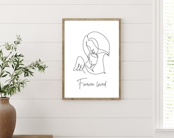 Forever Loved Angel Baby A4 Printable Print | Miscarriage Keepsake | Digital Download