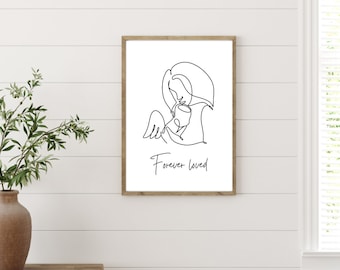 Forever Loved Angel Baby A4 Print | Miscarriage Keepsake | Digital Download