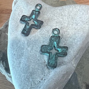 Patina Cross Pendant Charm