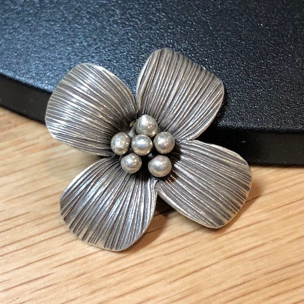 Sterling Bali Flower Pendant