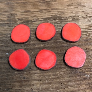 Orange Czech coin bead (10 beads)