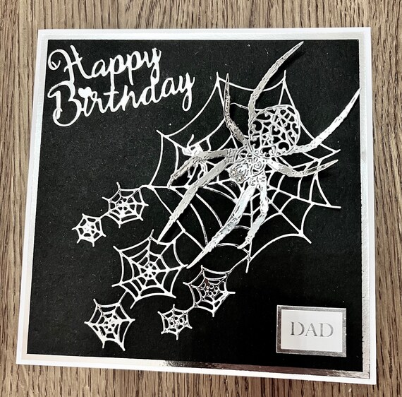 Spider Birthday Card Greetings Card Spooky Card Birthday | Etsy