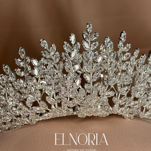 Bridal Tiara Swarovski Crystal Wedding Crown Silver Princess Bride