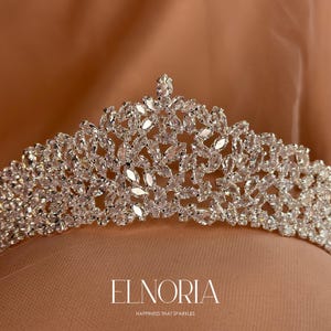 Princess Bride Hair Piece Wedding Tiara | Swarovski Crystal Tiara Crown for Wedding | Silver Bridal Tiara Headpiece for Bride