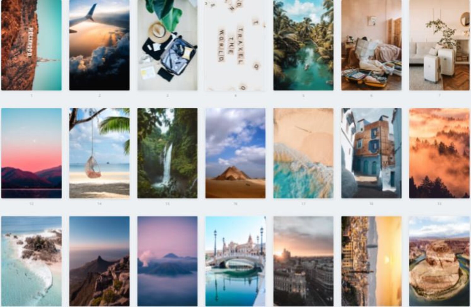 Travel Wall Collage Kit 50 Prints Etsy