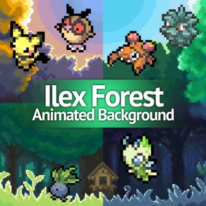 Ilex Forest Pixel Art Animated Background and/or Overlay for Youtube, Twitch, Streaming, Vtuber, Wallpaper & More!