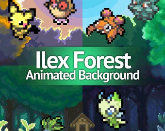 Ilex Forest Pixel Art Animated Background and/or Overlay for Youtube, Twitch, Streaming, Vtuber, Wallpaper & More!