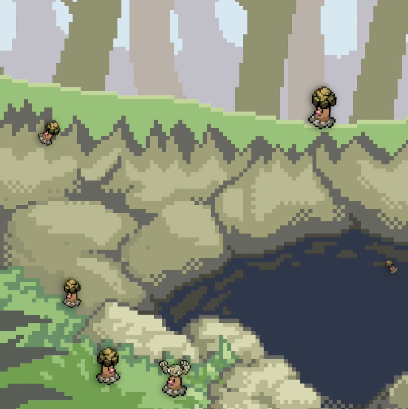 Diglett's Cave (frlg) Pixel Art Animated Background And/or Overlay for ...